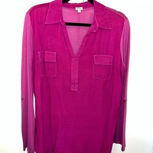 Splendid mixed media long sleeve top